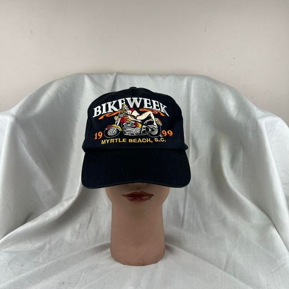 1999 Myrtle Beach Bikeweek Embroidered With Motorcycle Graphic Cap